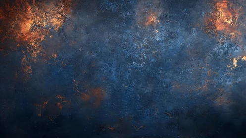 Textured Abstract Surface With Warm Orange and Cool Blue Tones