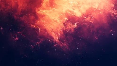 Cosmic Fire Nebula Storm.