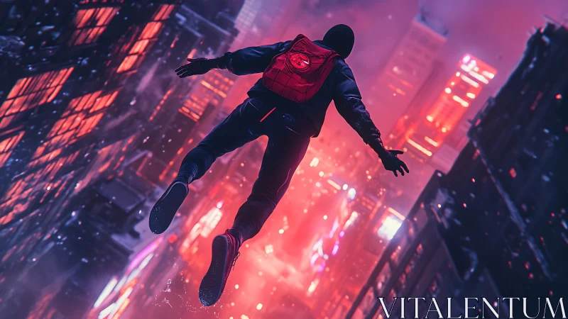 Urban night leap into a neon city bathed in bold color.