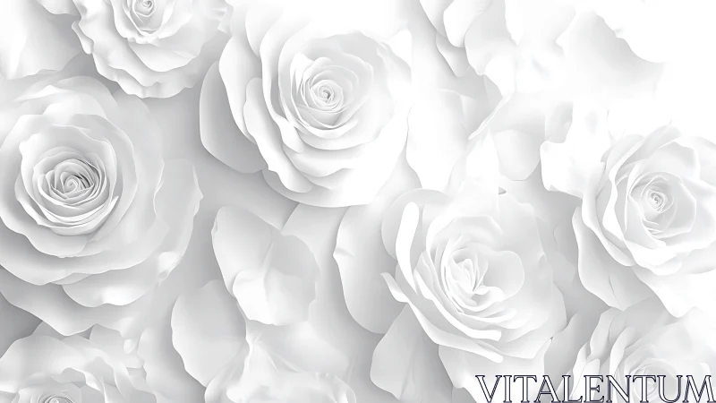 Elegance in White: A Bouquet of Softly Blooming Roses.