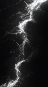 Vertical white lightning bolt arcs across black background