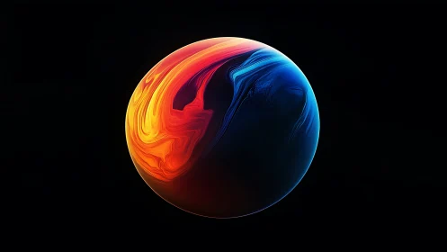 Bipolar chromatic sphere with fluid thermal gradients in void