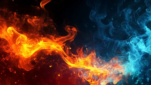 Fire and Ice Collision: Where Opposites Dance.