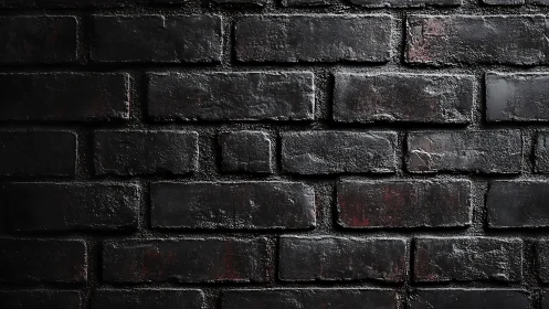 Dark brick wall texture shows rough masonry with directional lighting