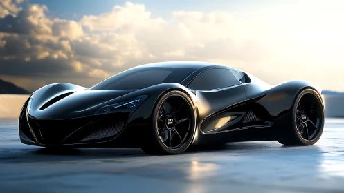 3D hypercar rendering with aerodynamic organic bodywork design.