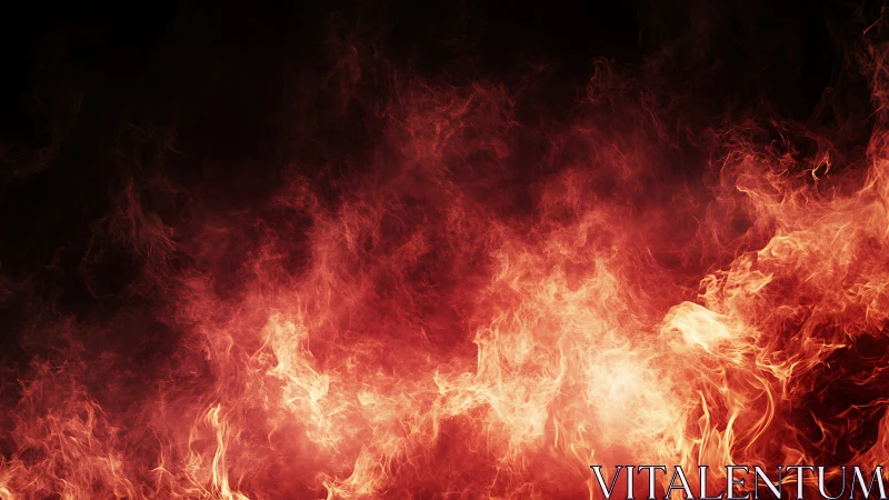 Intense fire composition with gradient flame patterns.