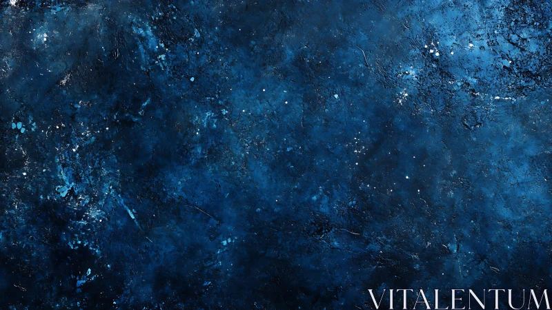 Deep ultramarine abstract texture with cosmic splatter field