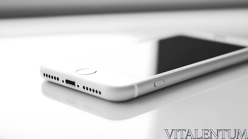 White Smartphone Bottom Port Detail