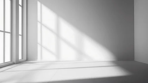 Soft daylight fills a minimal empty room with calm silence