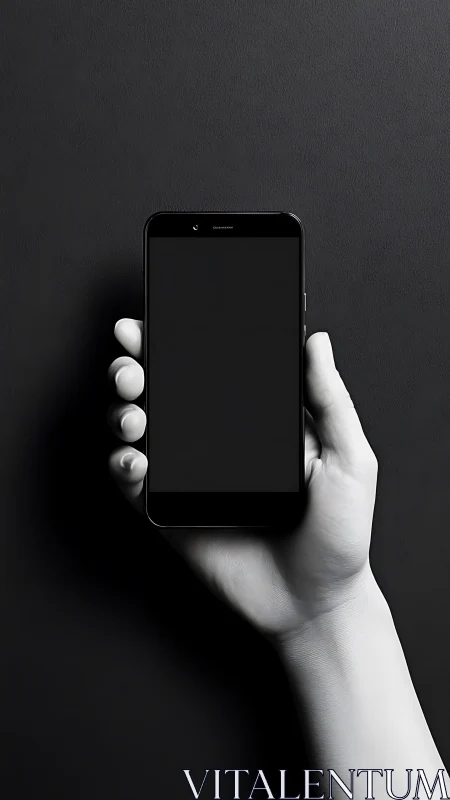 Digital Phantom: Hands Clutching Obsidian Screen.