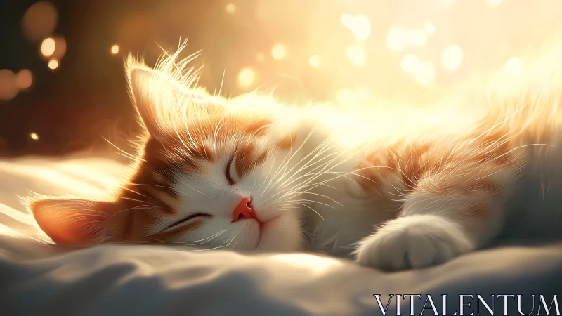 Golden-Furred Dream: Where Sunlight Meets Feline Serenity