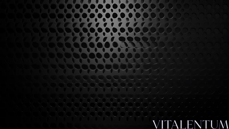 Gentle waves of dark perforated metal in soft motion.