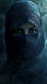 Moonlit veiled gaze in swirling teal stormlight. Period.