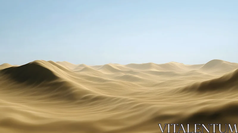 Endless dune waves roll beneath a pale, breathless sky.