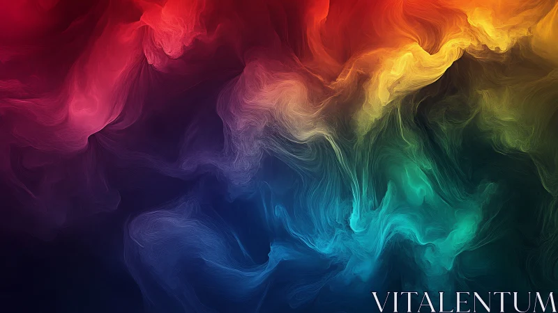 Turbulent multicolor fluid gradients form swirling spectral vortices