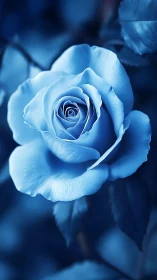 Blue Rose in Ethereal Light