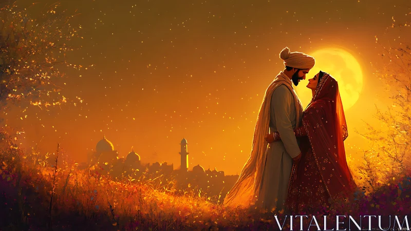 Moonlit Romance Beneath Ancient Domes.