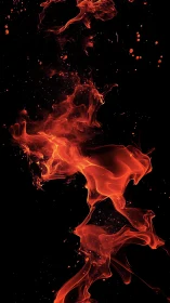 Inferno Bloom: Liquid Fire Dancing Through Void.