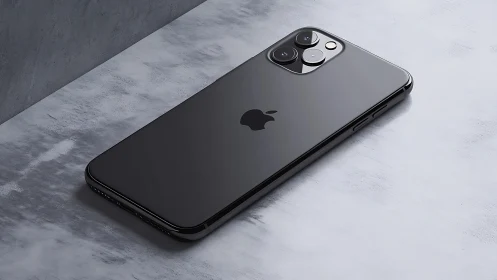 Midnight iPhone Pro Sits in Geometric Stillness.