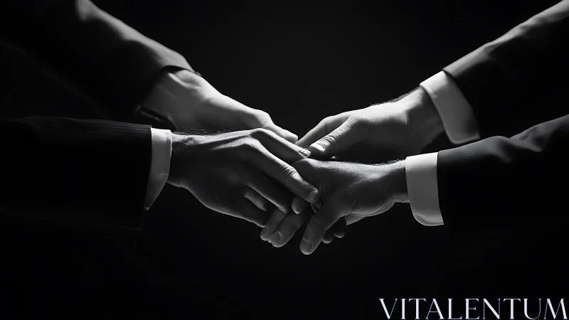 Monochromatic Business Handshake: Formal Agreement Between Two Professionals