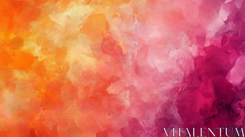 Warm chromatic fusion in abstract textured digital field.