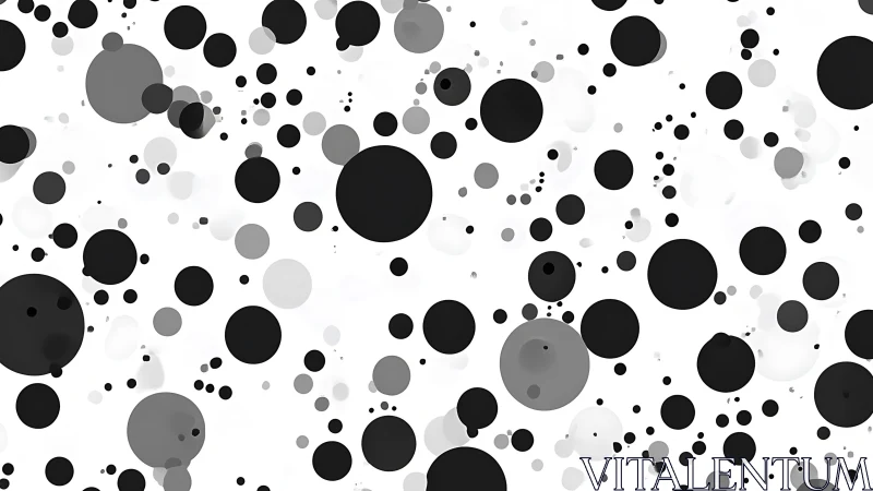 Monochrome circles drift across a minimalist abstract field