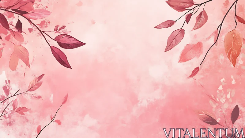 Gentle pink branches framing a soft, dreamy background.