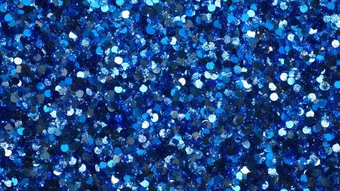 Midnight blue glitter galaxy sprinkled in shimmering dots.