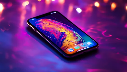 Modern Smartphone Displays Abstract Liquid Art Wallpaper