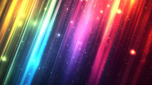 Vibrant abstract light streaks and sparkle effects in digital art.