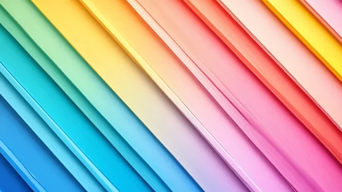 Diagonal rainbow color planks form parallel gradient bands