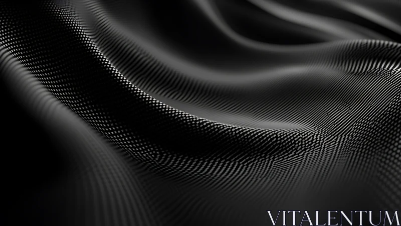 Parametric microgrid fabric surface forms smooth grayscale wave topology