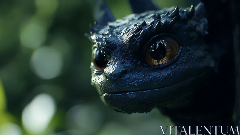 Hyper-detailed dragon close-up renders reflective wet scales