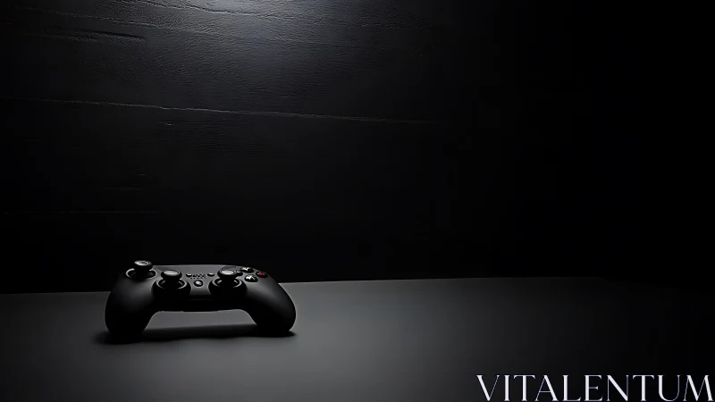 Gaming Controller Caught in Minimalist Spotlight Drama
