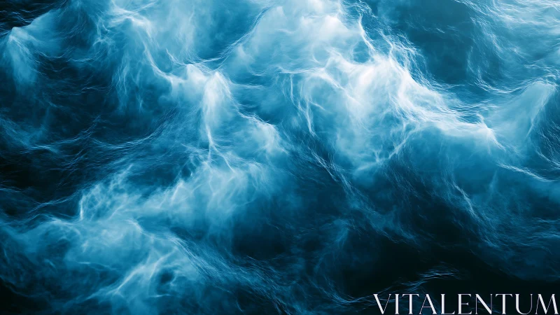 Whispering blue currents braid light across restless water