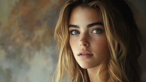 Photorealistic close-up portrait with shallow depth rendering.