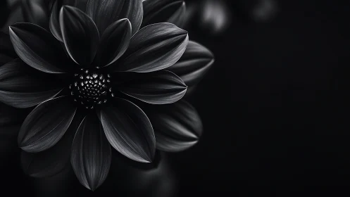 Monochromatic Dahlia Study: High-Contrast Floral Macro Composition.