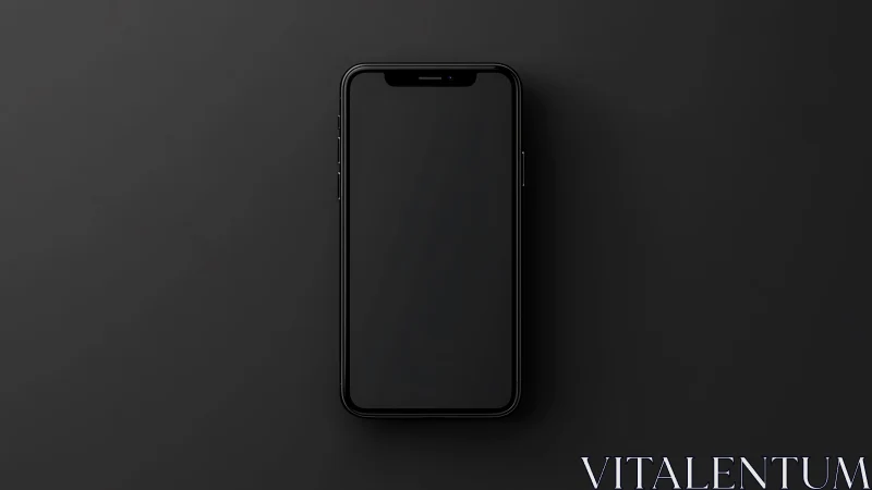 Modern smartphone mockup against sleek dark background
