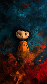 Wide eyed wanderer adrift in a storm of painted dreams.