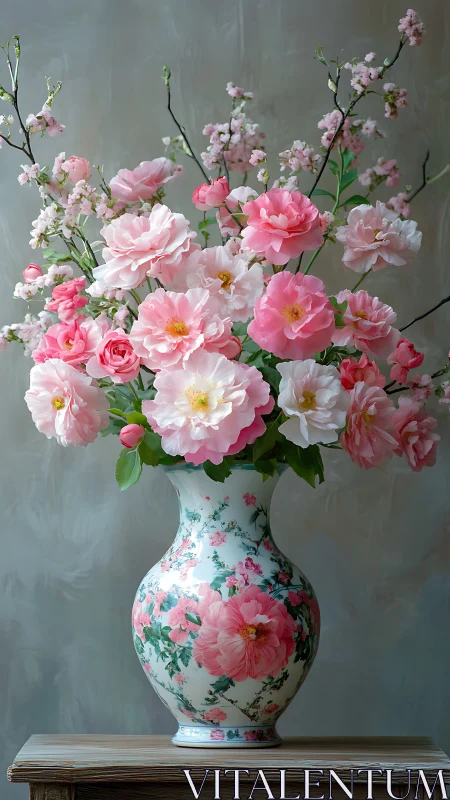 Vintage Chinoiserie Blooms: Peonies and Heritage in Porcelain