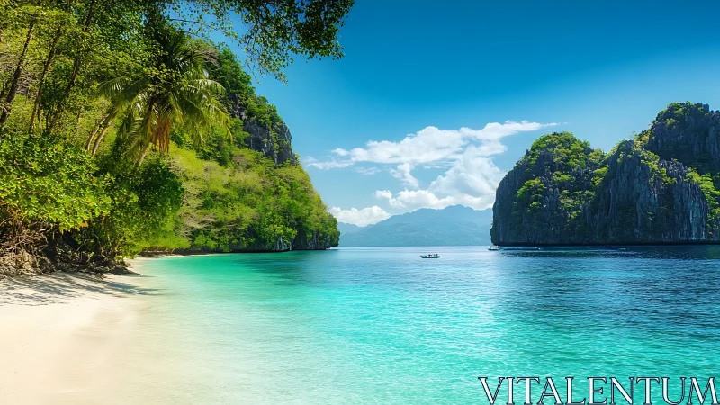 Tropical Island Paradise Beach Cove.