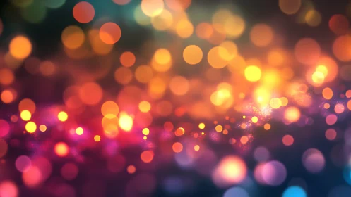 Digital bokeh light field with warm gradient abstraction.