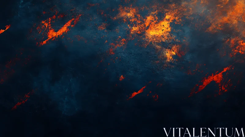 Fire and Void: Glowing Embers Against Dark Expanse.