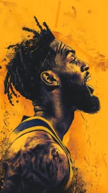 Electric basketball portrait captures explosive court energy