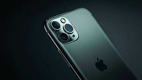 iPhone 11 Pro Triple Camera System with Stainless Steel Housing in Teal Green