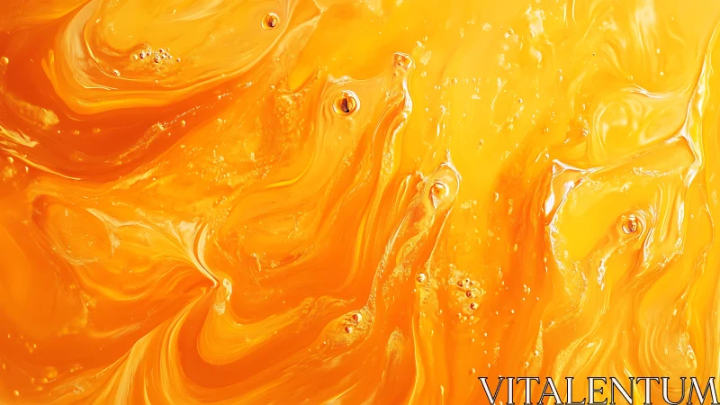 Golden orange liquid swirls invite a warm, glowing gaze