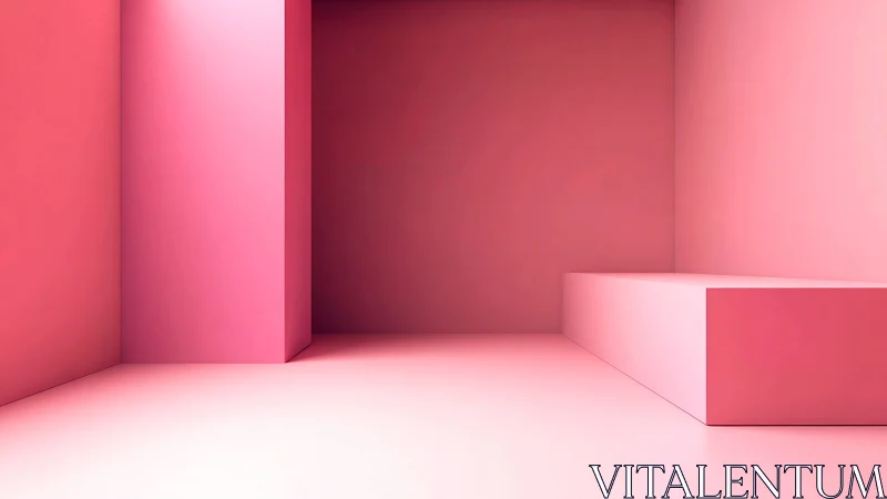 Pink geometry dreams in a glowing minimalist echo chamber.