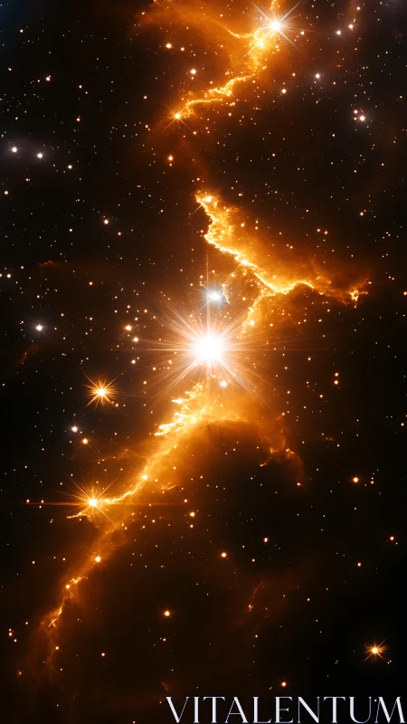 Starforge Ribbons of Fire carving a molten path through night.