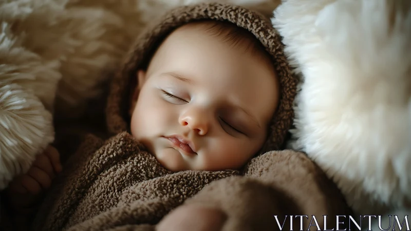 Peaceful Dreams: A Newborn's Restful Slumber.