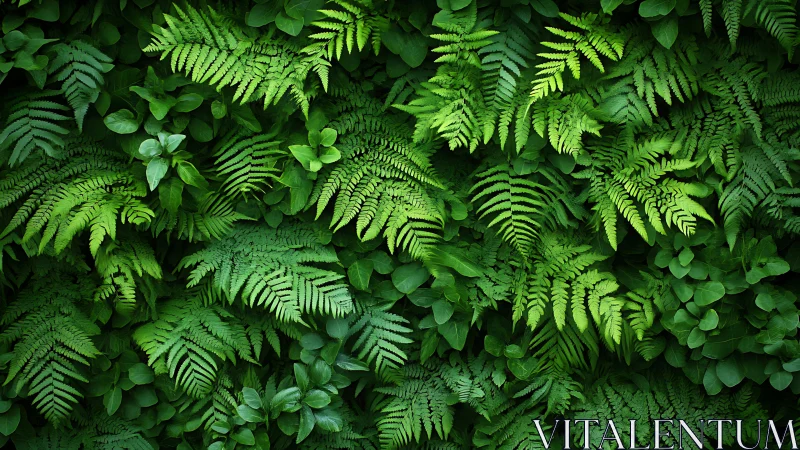 Fern orchestra in layered emerald whispers of shade.